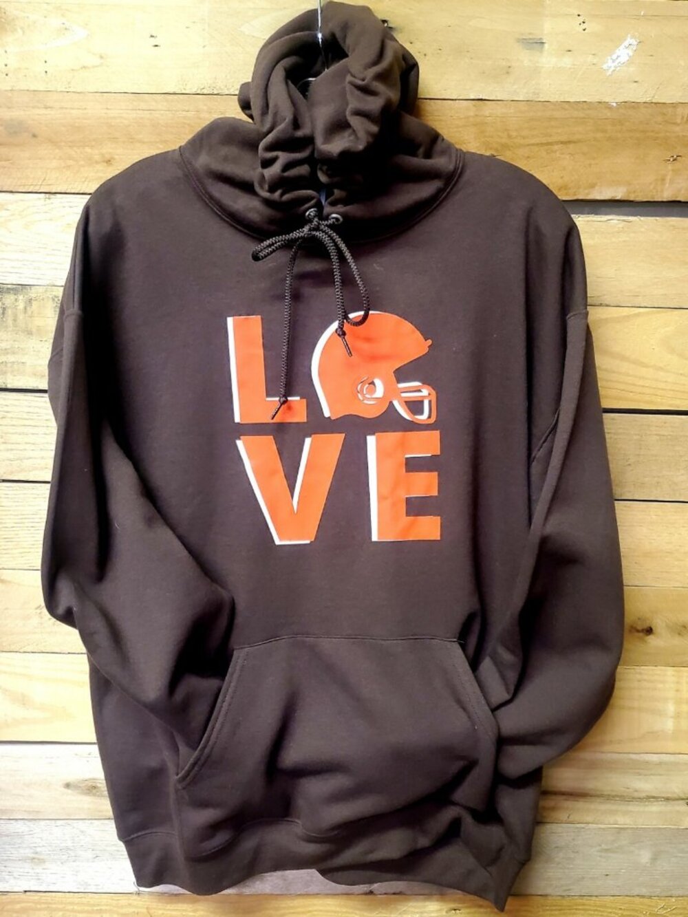 Football LOVE Hoodie – Medium Unisex Game Day Sweatshirt